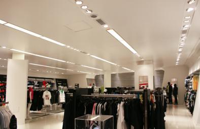 Cielorrasos tensados en locales comerciales